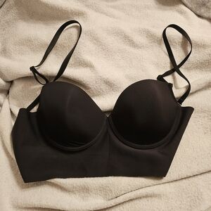 Cherry Sky Low Back 32D Black Bra